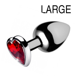 Booty Sparks Plug bijou Heart Gem Rouge 8 x 4 cm